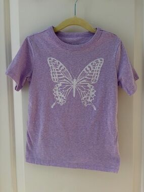 The Children's Place Lavender Tee with White Butterfly